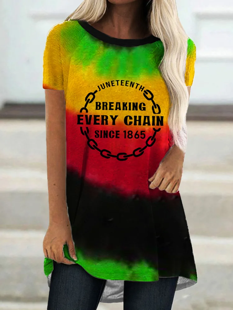 Breaking Every Chain Since 1865 Tie Dye T Shirt