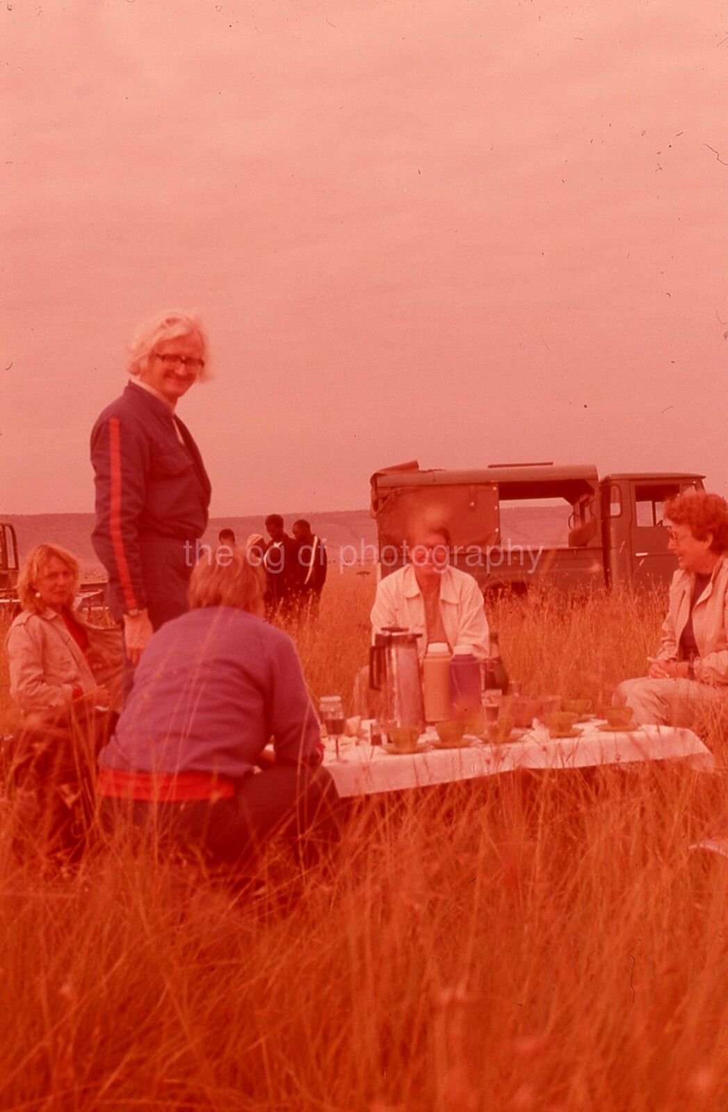 OUTDOOR TYPES Picnic 35mm FOUND SLIDE TransparencyPhoto Poster painting 010 T 19