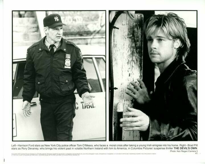 Harrison Ford Brad Pitt The Devil's Own 1997 Press 8X10 Photo Poster painting movie still