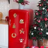 6Pcs Diamond Painting Acrylic Christmas Cookies Fridge Stickers Magnets Decals for Home Decor