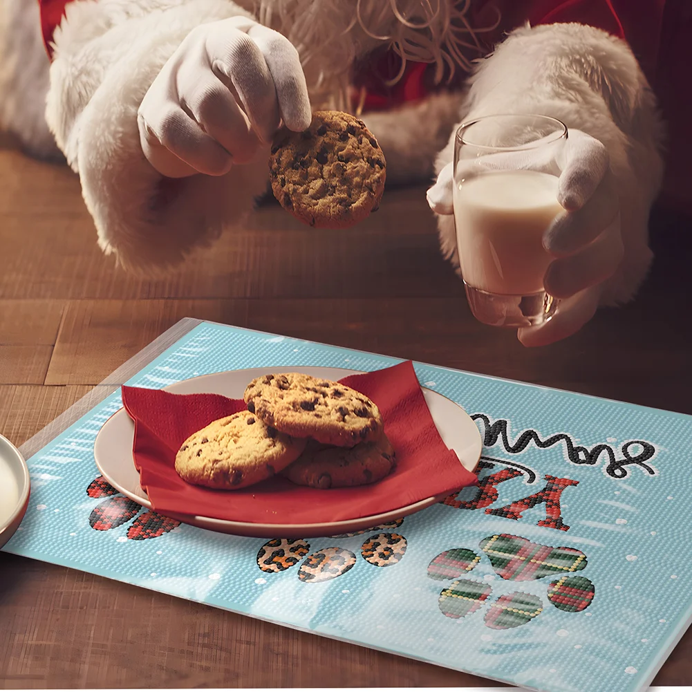 DIY Christmas Diamond Painting Placemats DIY Diamond Dot Kits for Home Decor