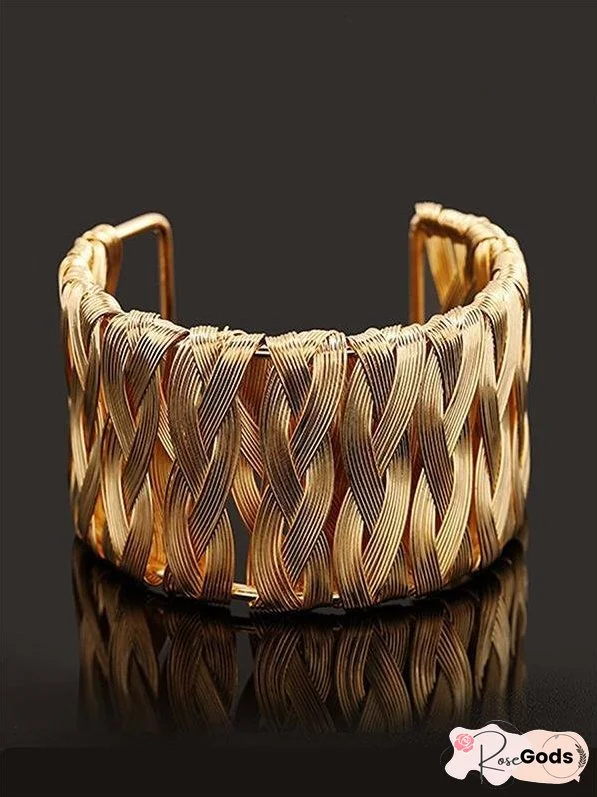 Bohemian Metal Wire Weave Bracelet