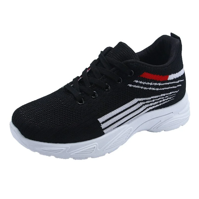 2022 Spring Autumn Women Sport Shoes Casual Breathable Mesh Platform Sneakers Woman Lace Up Comfortable Soft Walking Shoes Femme