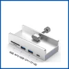 Under-desk Bracket Expansion Dock USB3.0 Multi-Function Splitter Snap-on Typec Expander With Power Port Card Reader