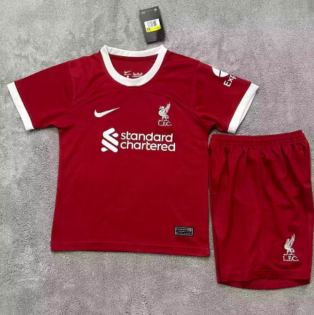 2023-2024 Liverpool home Kids Kit football jersey