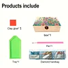 5D DIY Diamond Painting Handmade Wood Storage Box Crystal Storage Case (Flower)