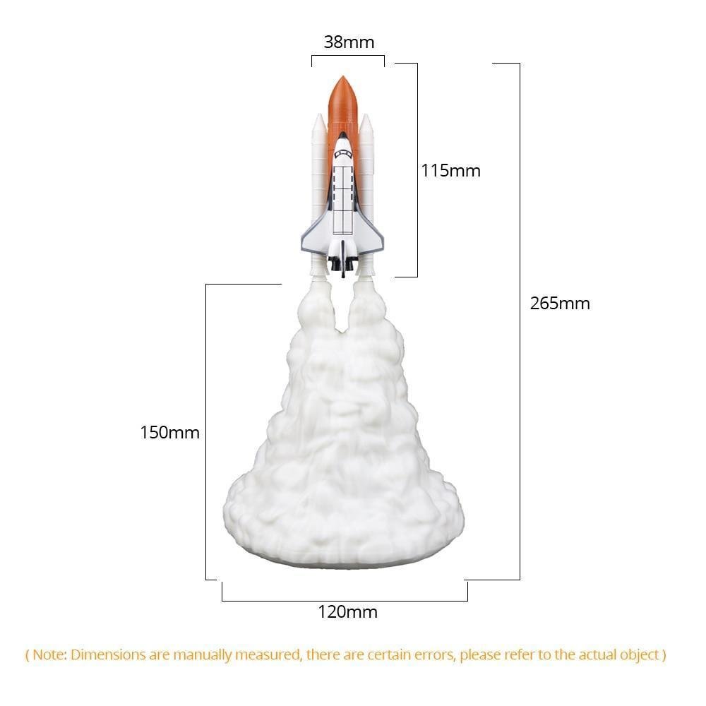 3D Printed Space Shuttle Lamp