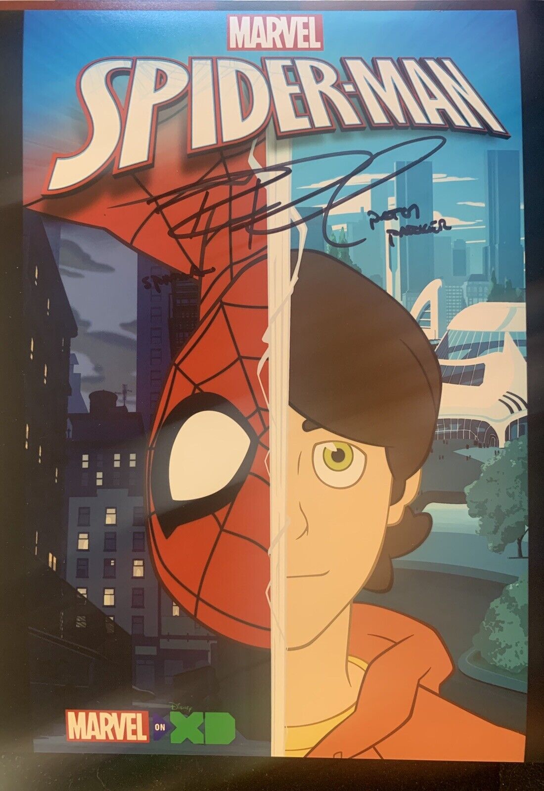 ROBBIE DAYMOND SIGNED AUTOGRAPH SPIDERMAN PETER PARKER 8X10 Photo Poster painting