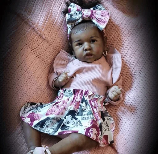 Real Lifelike African American 12'' Realistic Full Body Silicone Trendy Reborn Baby Doll Girl Nelly 2024 -Creativegiftss® - [product_tag] RSAJ-Creativegiftss®