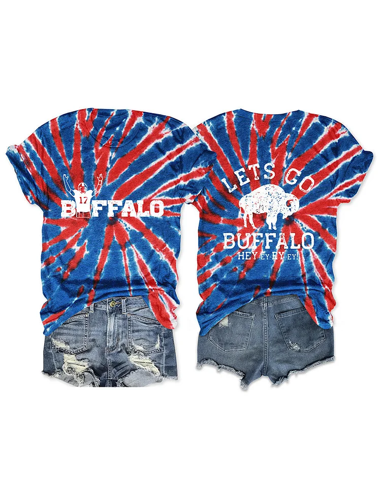 Women's Let's Go Buffalo Print T-Shirt