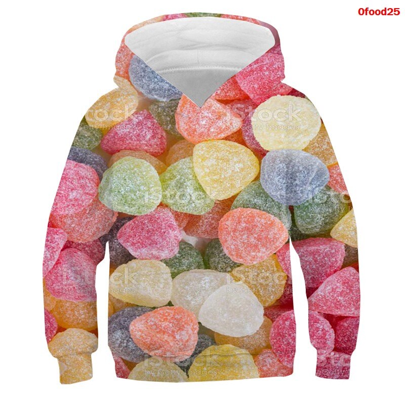 Hoodies 3d Print Funny Food Potato Chips Candy Bread Sweatshirts Boys