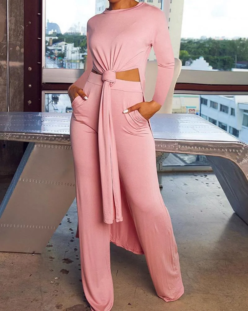 Multicolor Sports Two-piece Suit