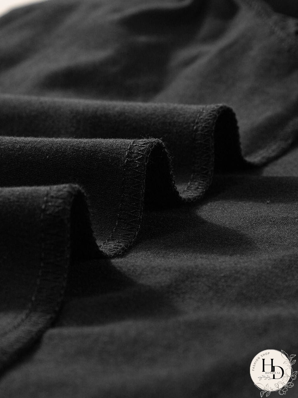 Elegant Black Lace Detail Pointelle Half Sleeve Tee