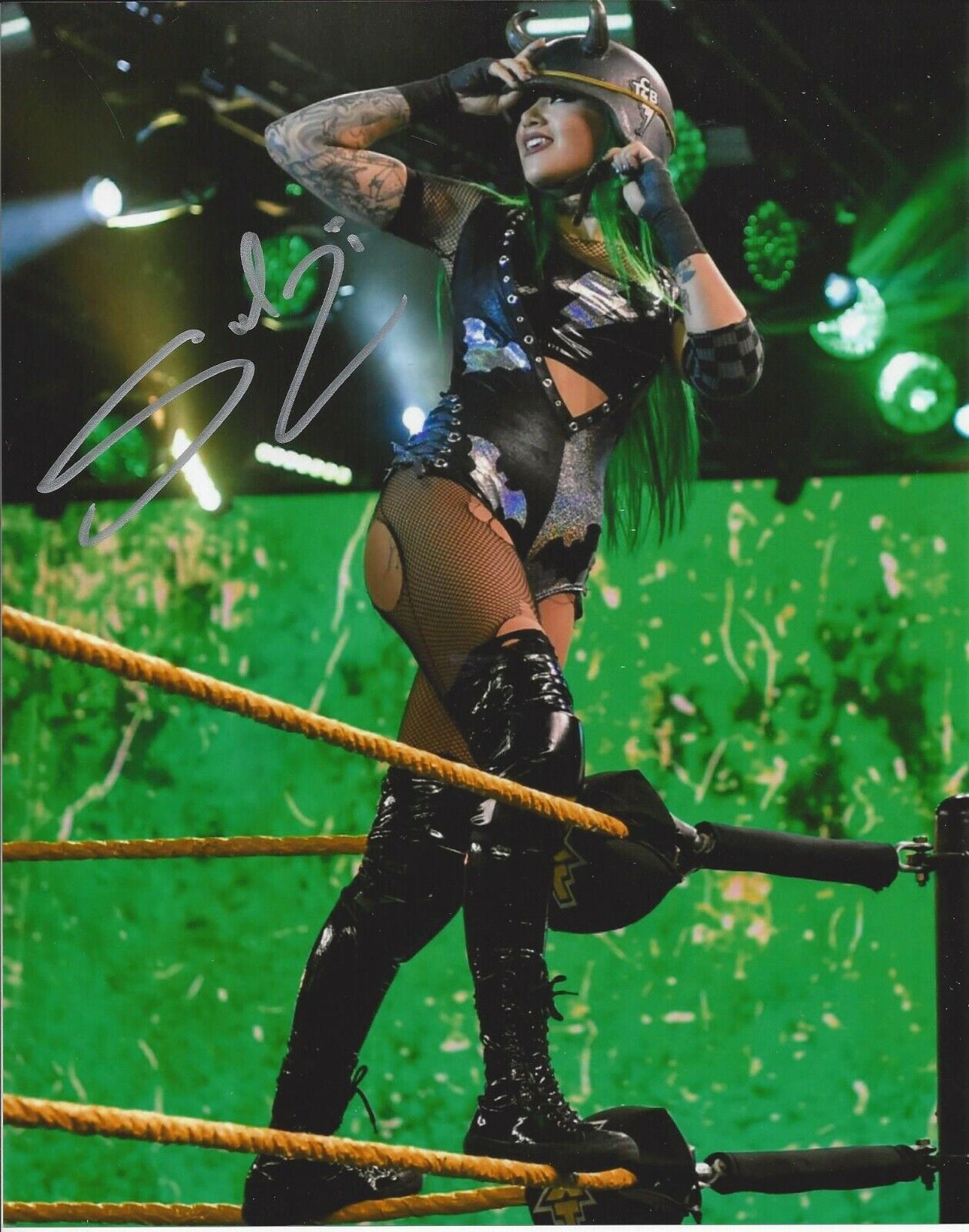 Shotzi Blackheart autographed 8x10 Sexy Hot In Person TNA WWE Shimmer RISE #7