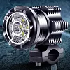 LED Motorcycle Driving Lights Round 2.5Inch LED Pod 90W 6000K 9000lm Off Road Light Spot Flash Combo Auxiliary Light Bar Work Light for ATV SUV Truck Boat Tractor