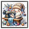 Sewing Machine Gnome-18CT Stamped Cross Stitch 30*30cm/11.81*11.81in