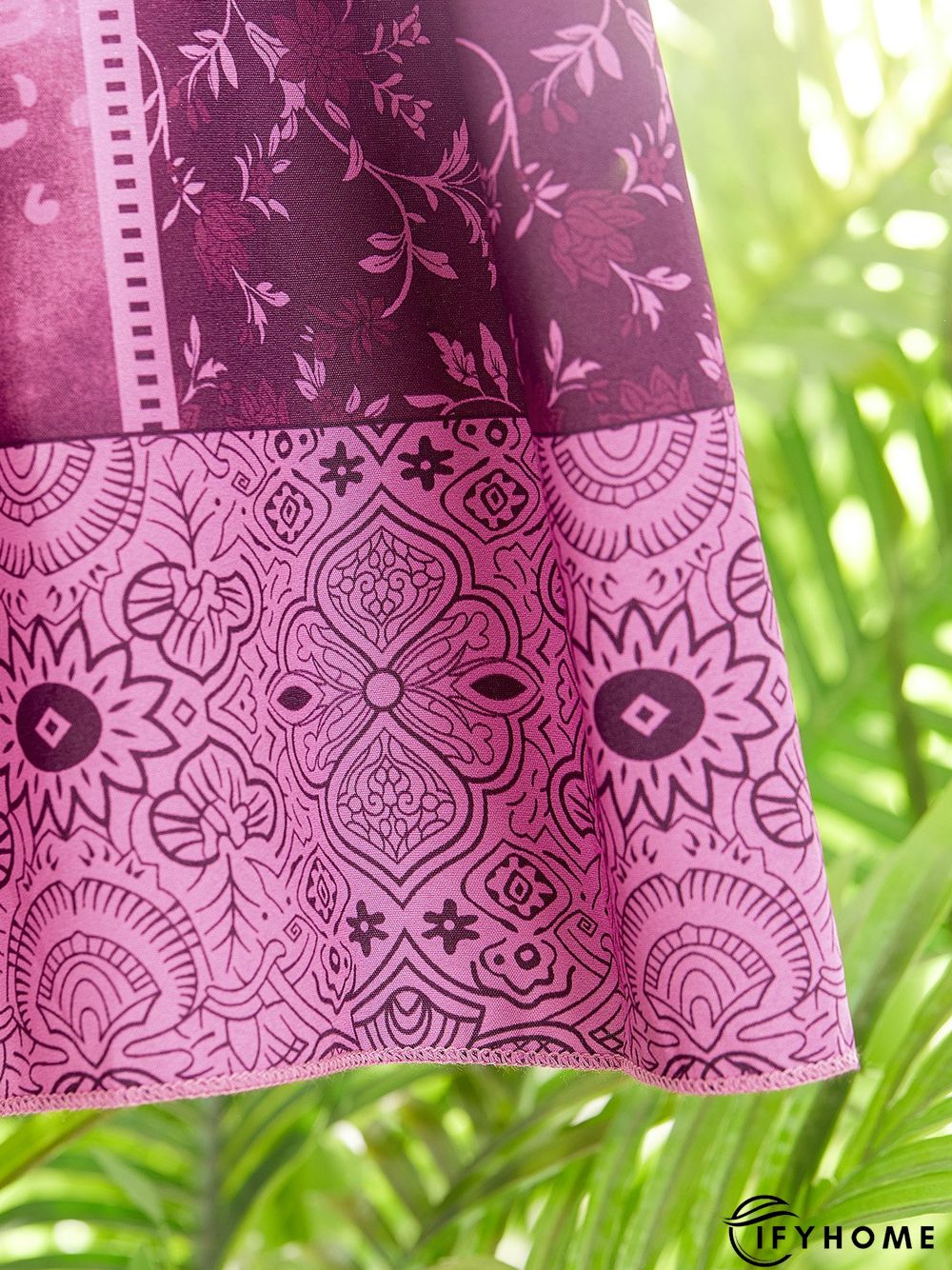 Women Half Sleeve V-Neck Vintage Floral Casual Midi Dress | IFYHOME