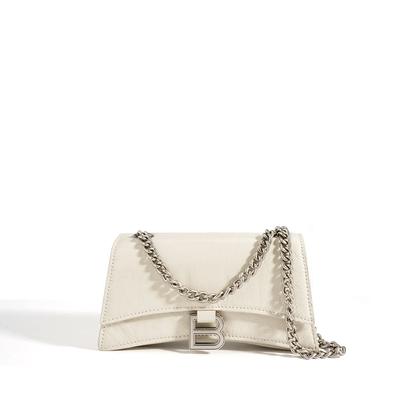 Box Calfskin Bags Aged Gold Hardware Hourglass Wallet On Chain-vocosishoes