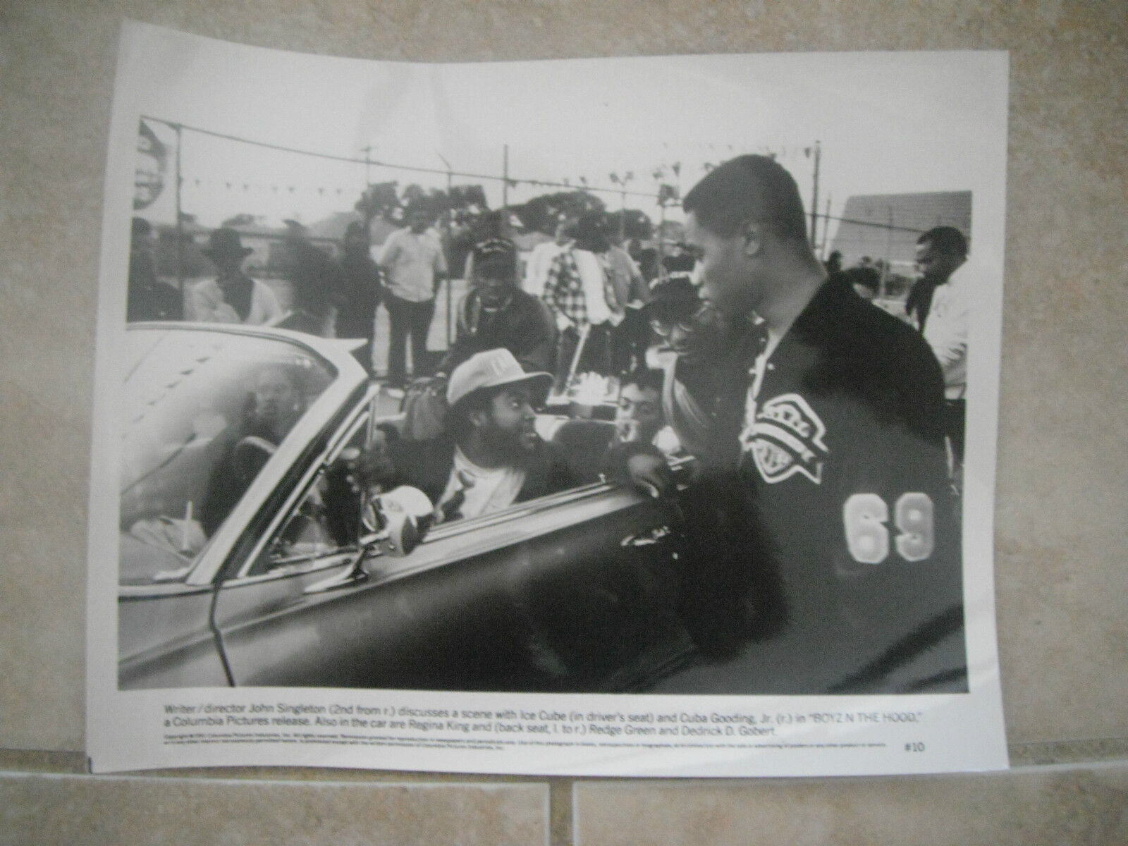 Boyz N The Hood Ice Cube Cuba Gooding Jr B&W 8x10 Promo Photo Poster painting Lobby Card