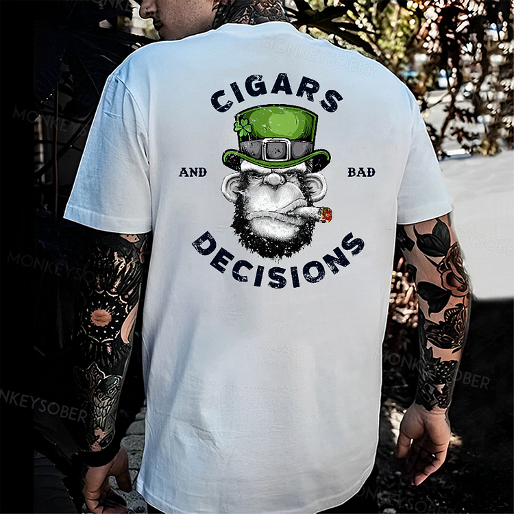 Cigars & Bad Decisions Saint Patrick's Day T-shirt
