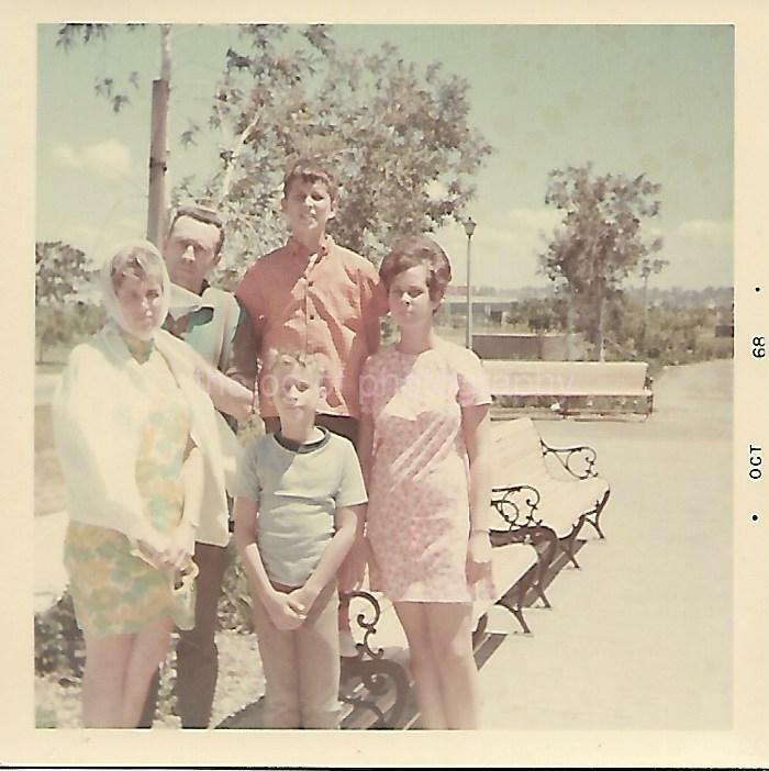 1960's Family Portrait FOUND Photo Poster paintingGRAPH Original Color Snapshot VINTAGE 010 13 C