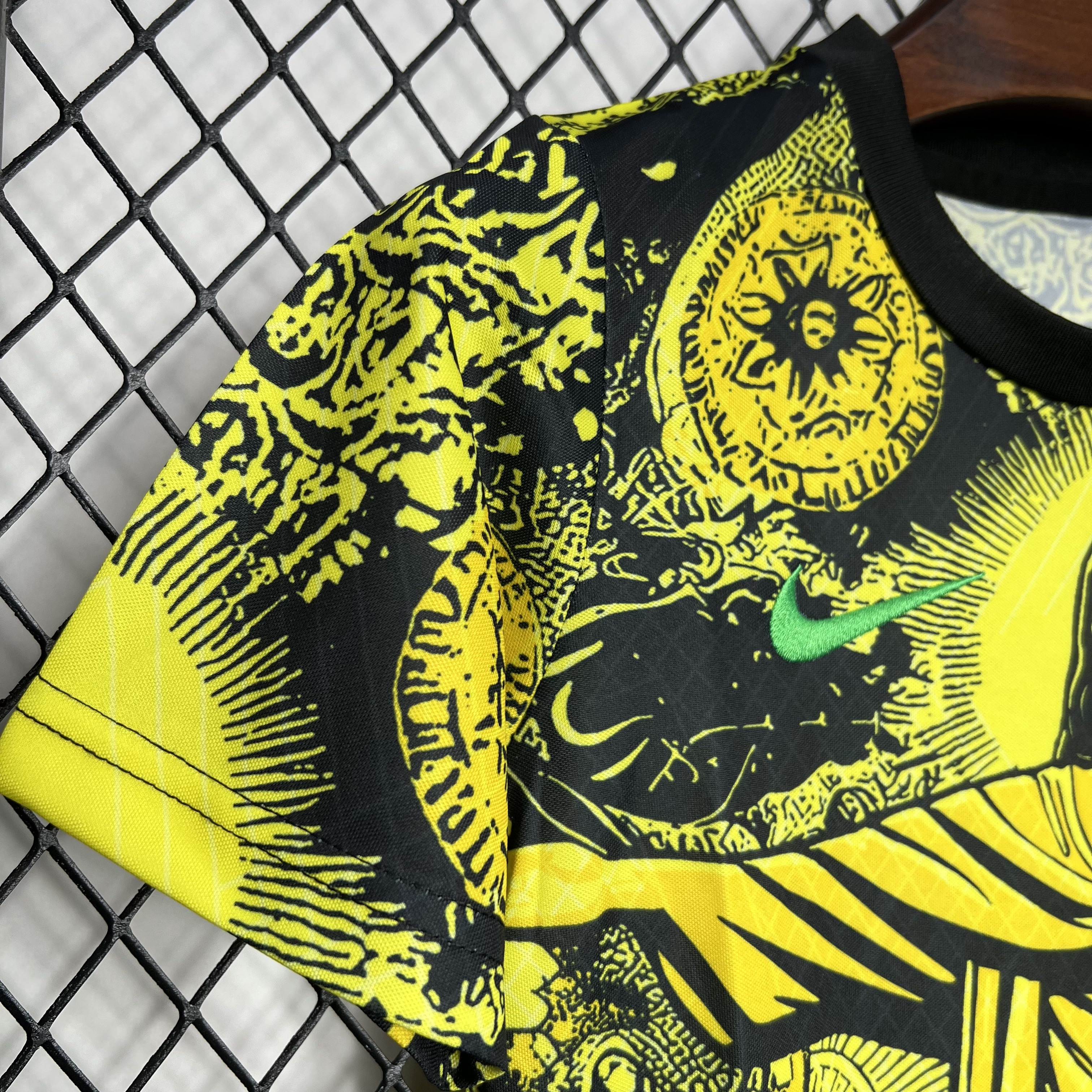 2024 Brazil Special Edition Yellow Kids Kit Football Jersey Thai Quality