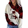 Christmas Hooded Printed Sweatshirt With Pockets