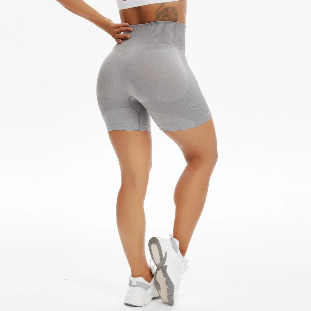 Uveng Seamless Yoga Shorts Fitness Women High Waist Energy Gym Clothing Push UP Booty Shorts Sports Running Workout Leggings 2021