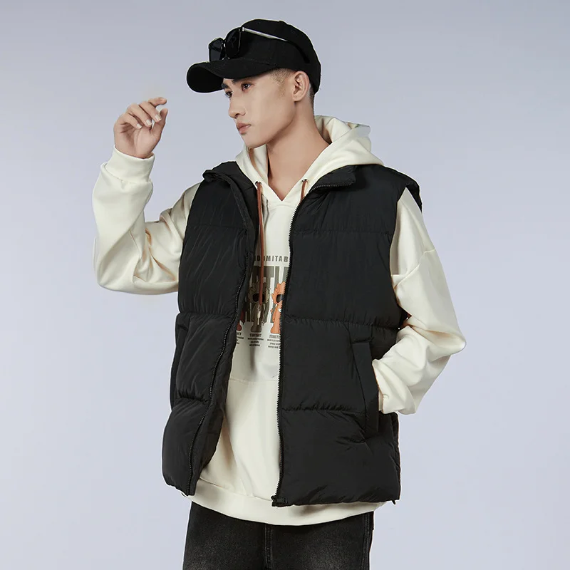 Toloer Winter Simple Korean Version Cotton Vest Slim Men And Women Lovers Versatile New Handsome Coat Warm Leisure Joker-Outfit Ideas