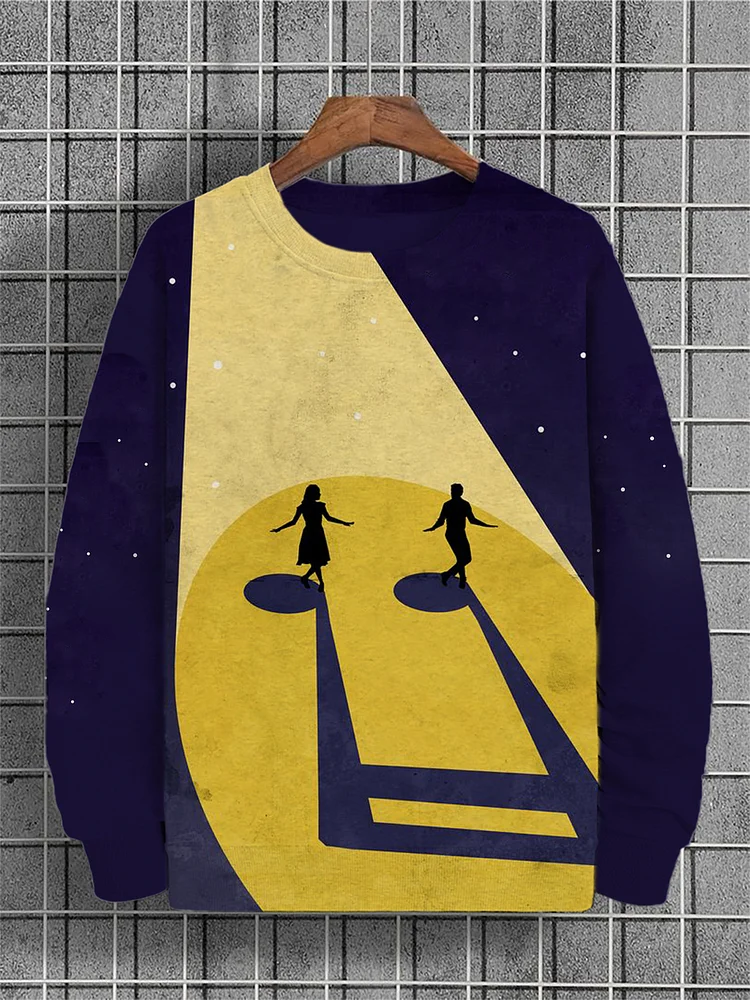 Men's Music Dancing Couple Print Casual Sweatshirt