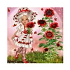Diamond Painting -5D Full Round Drill Cartoon Little Girl（35*35 cm）