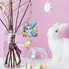 (US Only)PET Double Sided Special Shaped Easter Alphabet DIY Diamond Painting Keychain