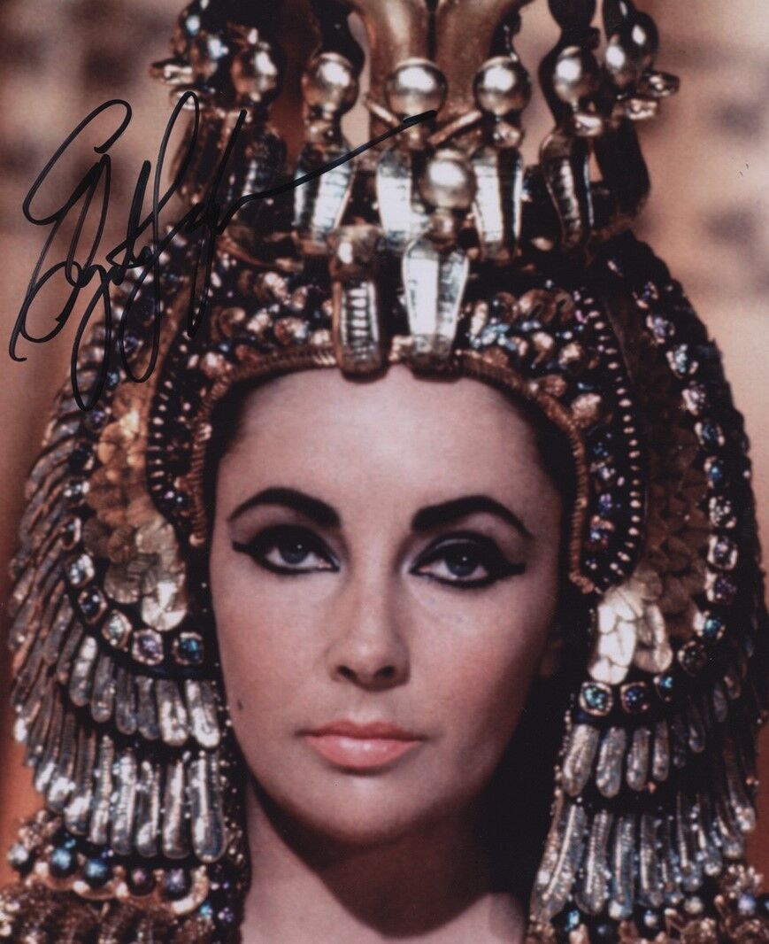 ELIZABETH TAYLOR Signed 'Cleopatra' Photo Poster paintinggraph - Beautiful Film Actress Preprint