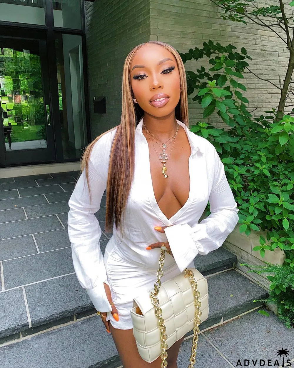 Sexy V Neck Long Sleeve Mini Dress