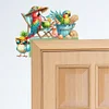 (US Local)Parrot Wooden Diamond Painting Door Topper Right Angle Sign for Party (Left)