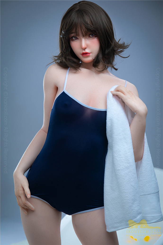 Irontech doll 168cm Realistic Silicone College Girl Doll with Deep Blue Swimsuit  H3993 Irontech doll HANIDOLL