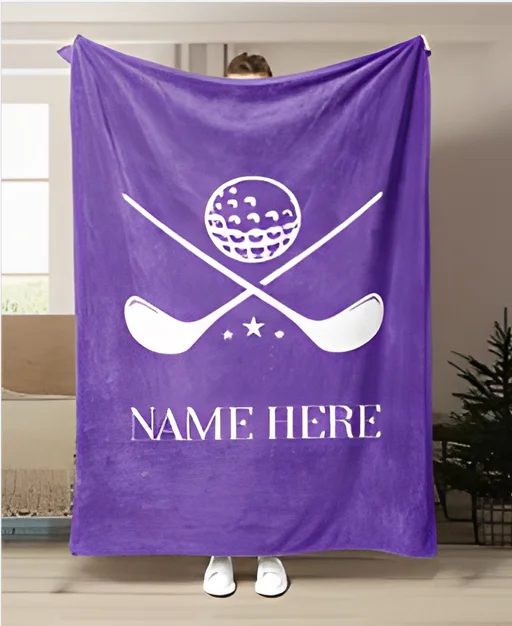 Personalized Golf Blanket|01[personalized name blankets][custom name blankets]