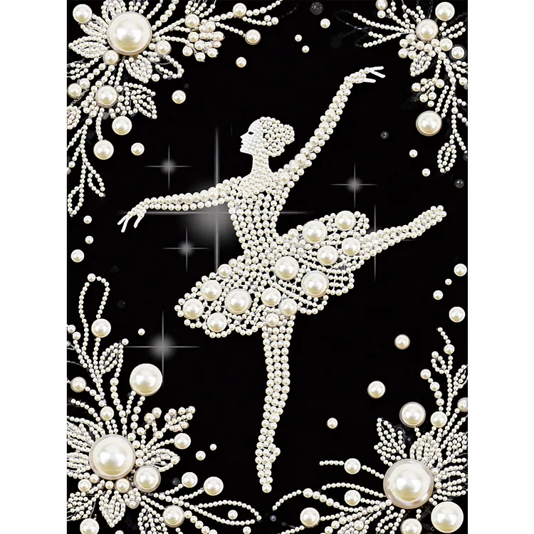Pearl Diamond Painting Ballet Girl  Special Shaped Drill Diamond Painting  30*40cm  gbfke