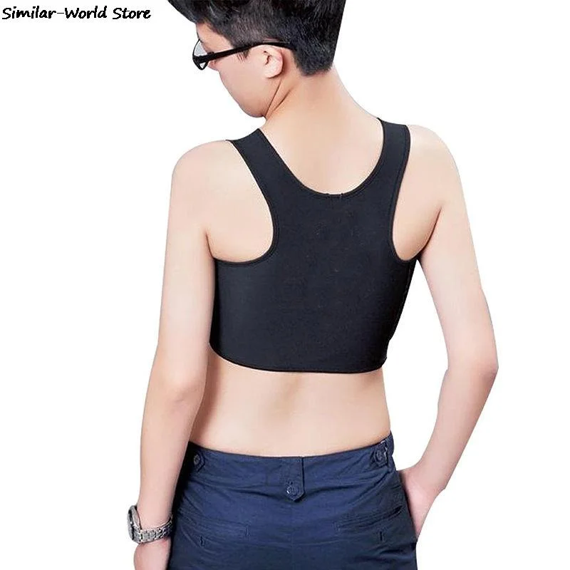 Wrapped chest lining is comfortable and soft Body shaping Breathable Buckle Short Chest Breast Binder Trans Casual Vest Tops