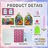 DIY Diamond Painting Special Shape Desktop Cabin Calendar Organizer Box Kit(Flower Bird)