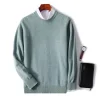 New Men's Round Neck Casual Business Knitted Cashmere Sweater