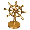 Brass rudder ornaments, rotatable navigator, decompression time, rotating handle, pure copper money transfer, creative small gift