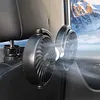Dual Head Car Fan for Backseat 3 Speed Separate Control USB Air Circulation Fan 360 Degree Rotatable for Sedan SUV RV Truck Vehicle