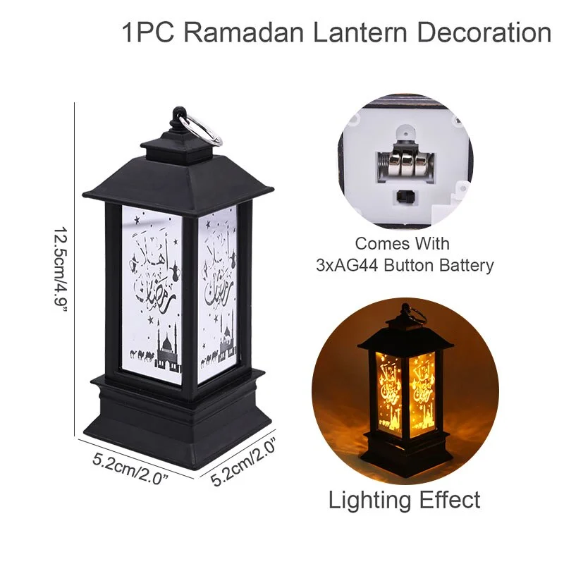 LED Ramadan Lantern Wind Lights Ramadan Decorations For Home Eid Mubarak Islamic Muslim Festival Party Decor Ramadan Kareem Gift