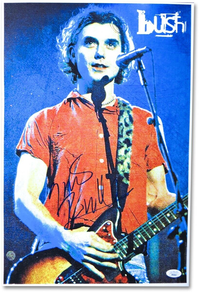 Gavin Rossdale Signed Autographed 12X18 Photo Poster painting Bush w/Guitar JSA PP05618