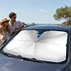 Car Windshield Sun Shade Foldable Umbrella UV Protection 55x31in