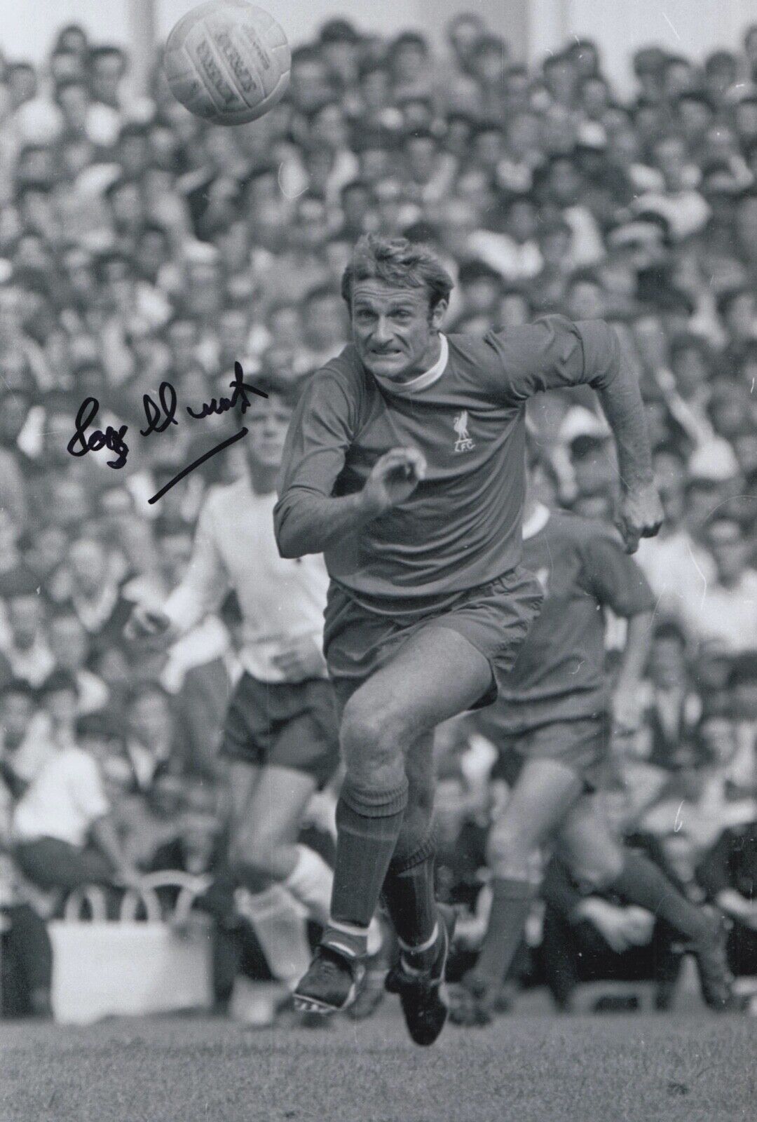 ROGER HUNT HAND SIGNED 12X8 Photo Poster painting LIVERPOOL AUTOGRAPH FOOTBALL 1