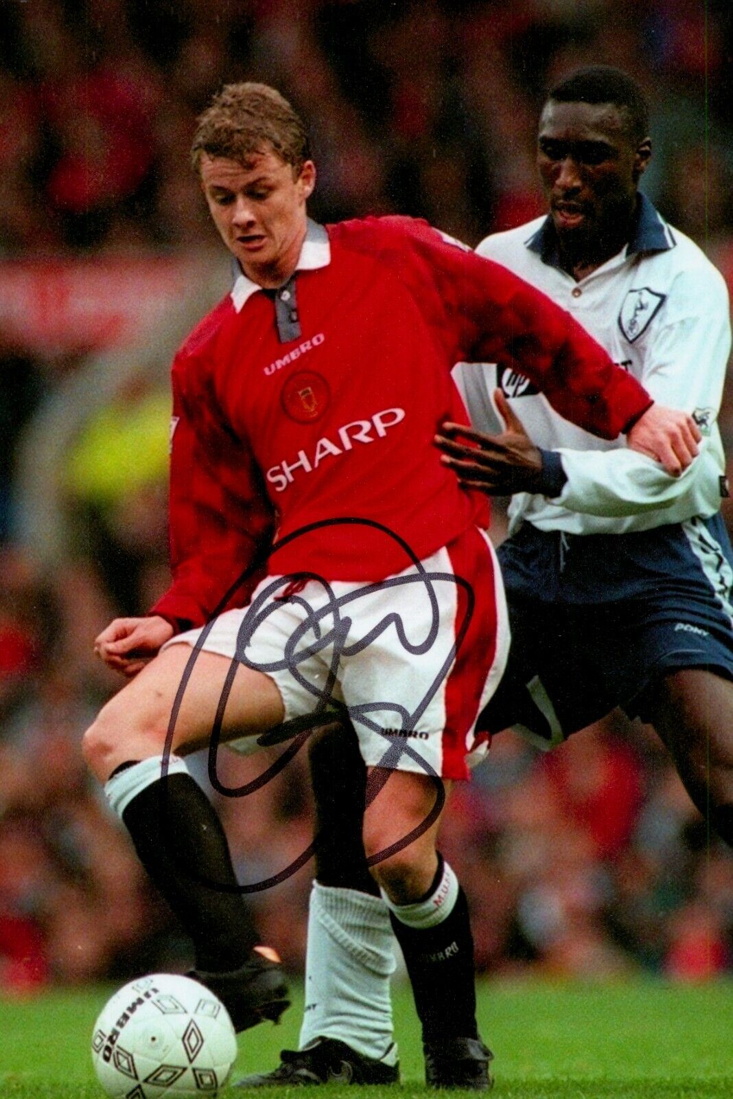 Ole Gunnar Solskjaer Signed 6x4 Photo Poster painting Manchester United Norway Autograph + COA