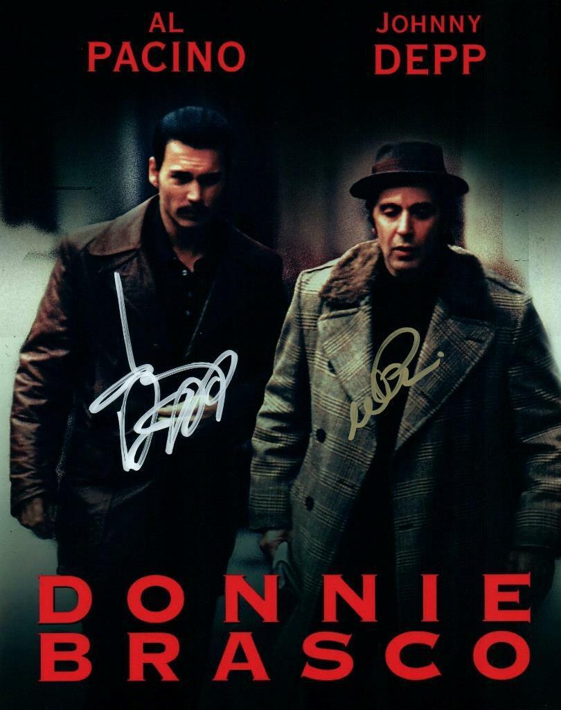 Johnny Depp AL Pacino autographed 8x10 Photo Poster painting Really nice signed Photo Poster painting and COA