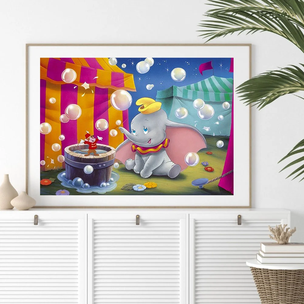 Full Round Diamond Painting 40*30cm - Baby Elephant